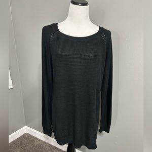 Banana republic, crewneck, knit,‎ sweater, size large, long sleeve, black